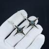 Natural Blue Flash Labradorite Gemstone Star Shape Earrings, 925 Sterling Silver Earring, Handmade Boho Silver Jewelry Dangle Earrings, Birthday Gift