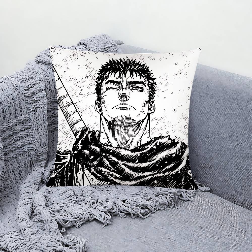 Anime BBerserkS Throw Pillow Covers Pattern Cushion Cover Suitable For Sofa Bedroom Car Pillow Cover