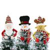 Top Christmas Tree Topper Cover Snowman Hat Xmas Tree Ornaments Home Decoration