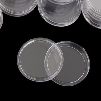 Coin Capsule Protection Supplies 100pcs Containers Plastic Holders Round