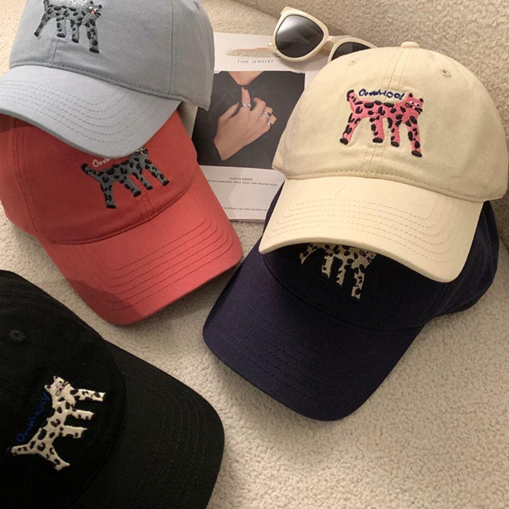 Embroidered Embroidery Baseball Cap Spotted Cat Sun Hat Casual Letter Baseball Hat  Spring Summer