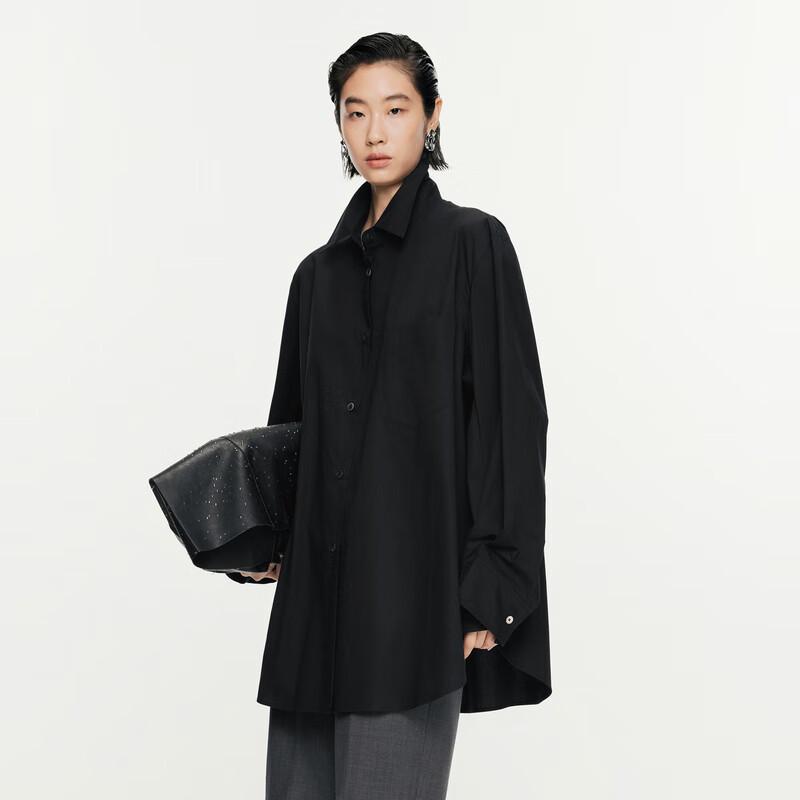 JNBY Women's Cotton Loose Long Sleeve Shirt