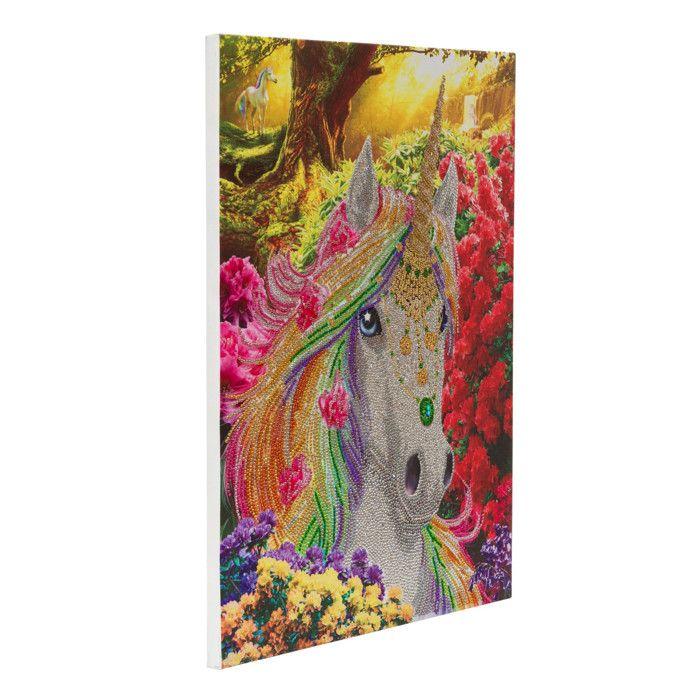Kit de loisirs créatifs - Crystal Art - La forêt de la Licorne - 40x50 cm - Multicolore - À partir de 8 ans