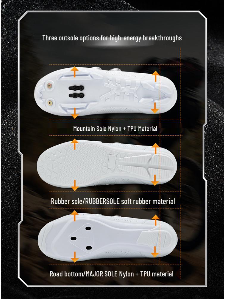 Unisex Clipless Cycling Shoes: Breathable, Lightweight, Stiff Sole, Double BOA Dial - Road & Mountain Bike Compatible