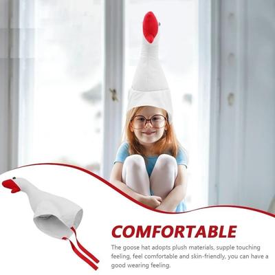 Soft Plush Goose Big Goose Headgear Adjustable Design Cosplay Costume Hat  Cosplay Event