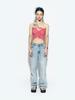ASIF CALIE Shirring Ribbon Tube Top Pink
