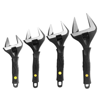 Heavy Duty Black Wide Opening Plumbing Wrench 6/8/10/12in With Matte Finish For Professional Mechanics & DIY Enthusiasts