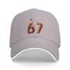 67 Flame Number Six Seven Meme Funny Fire Baseball Cap Female Male Custom Logo Hip Hop Hats Summer Y2k Adjustable Baseball Caps