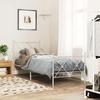 VidaXL Metal Bed Frames with Headboard/Footboard, Slat Base, Adult Bed, Single Bedroom Bed 376559