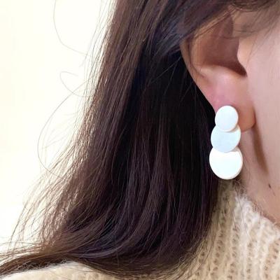 Round Disc Stud Earrings for Women: Cool, Versatile, Hip Hop Style