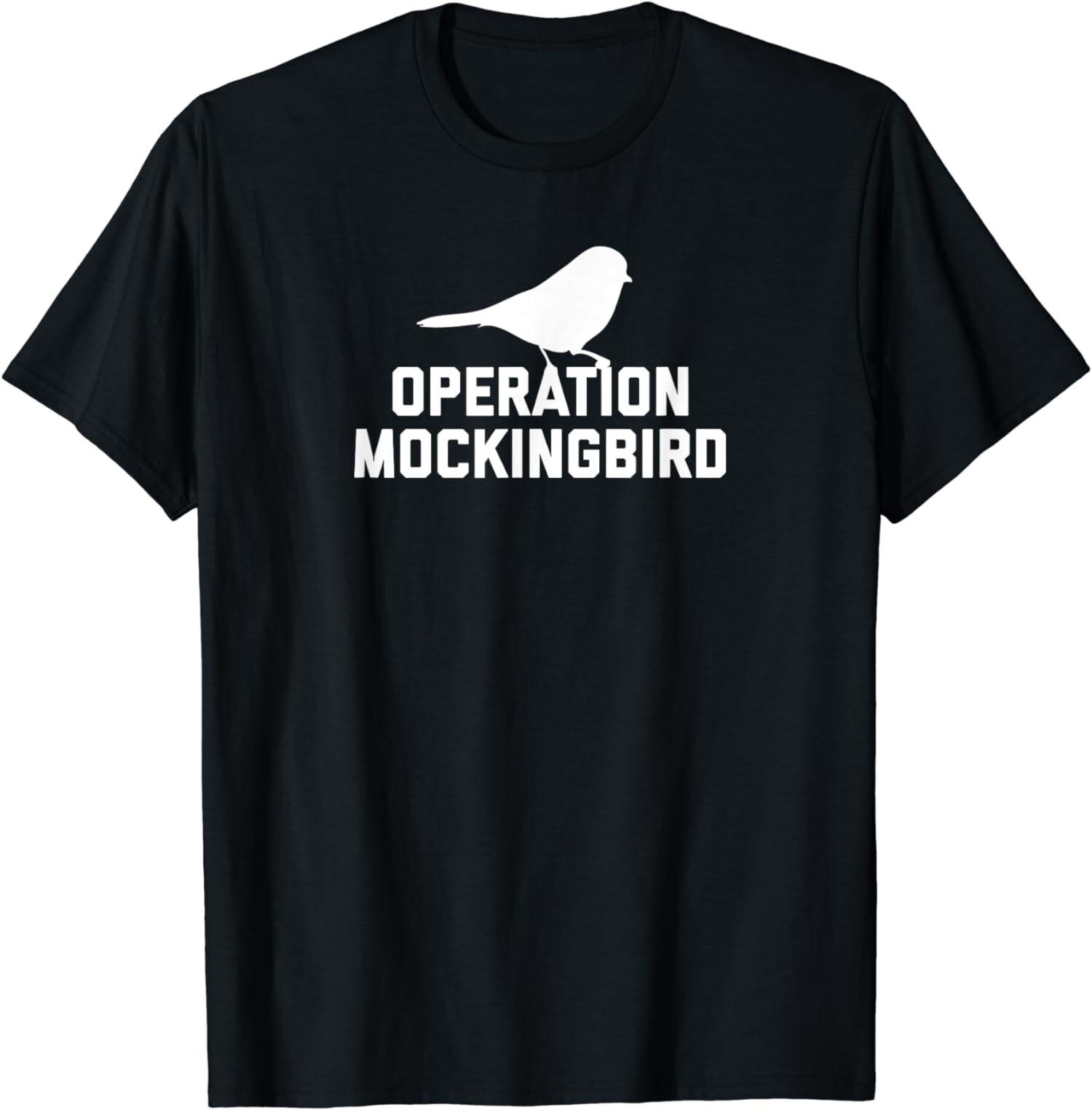 

NEW LIMITED Operation Mockingbird Conspiracy T-Shirt Mens Womens Tees Top Tops Tee L