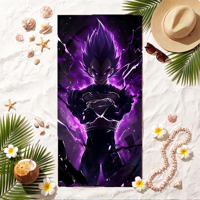 Vegeta Soft Beach Towel Stylish Beach Pool Towel for Summer Seaside Vacation Travel