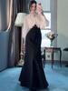 Elegant V-neck Pleated Long Dress - Spring/Summer 2025 Casual Fashion