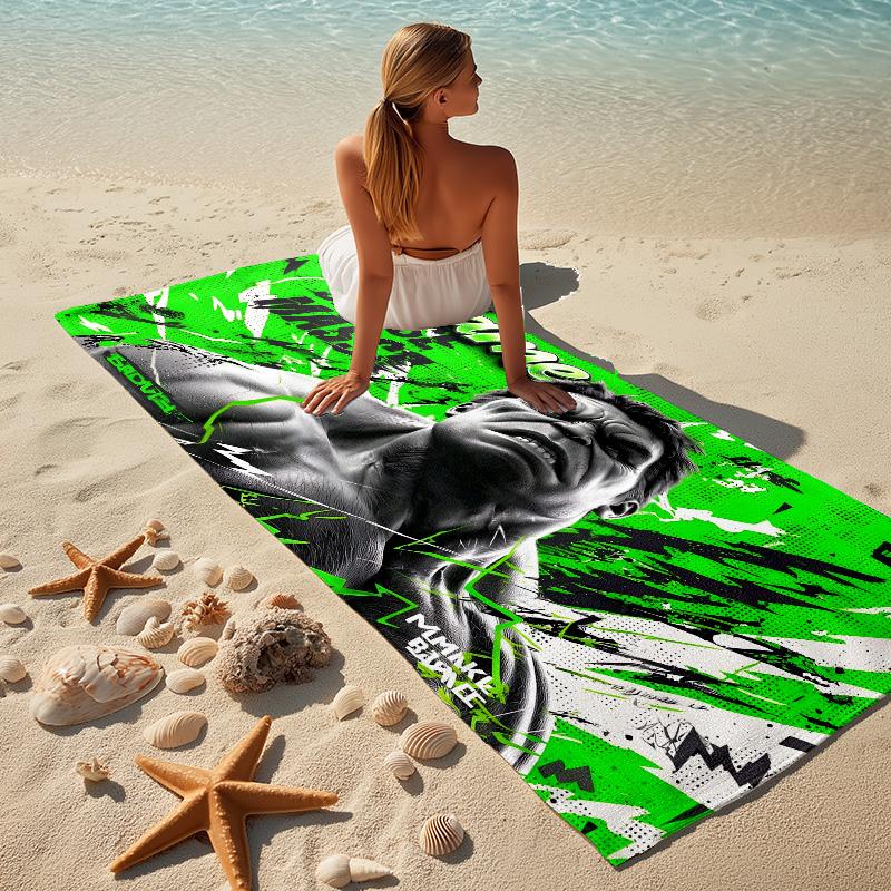 Custom Name Hulk Power Stylish printed beach towel,a quick-drying, absorbent mat suitable for the beach, pool, gym, and travel fans gift