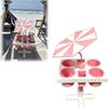 Vassoio da Spiaggia e Piscina con Ombrello, Tavolino Portatile da Esterno per Bevande e Snack, per Sabbia, Bordo Piscina e Prato, Vassoio da Portata Multi-Scomparto