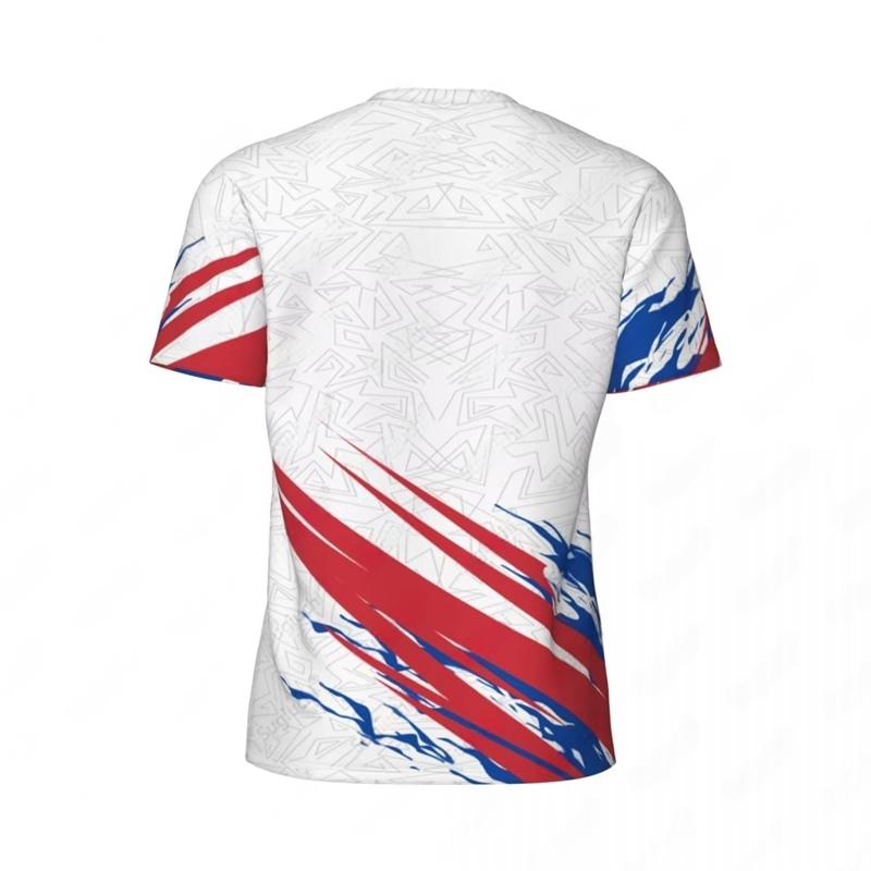 Elegante maglietta da calcio con bandiera coreana, maglietta estiva alla moda da uomo con stemma nazionale stampato in 3D, maglietta sportiva larga e traspirante.