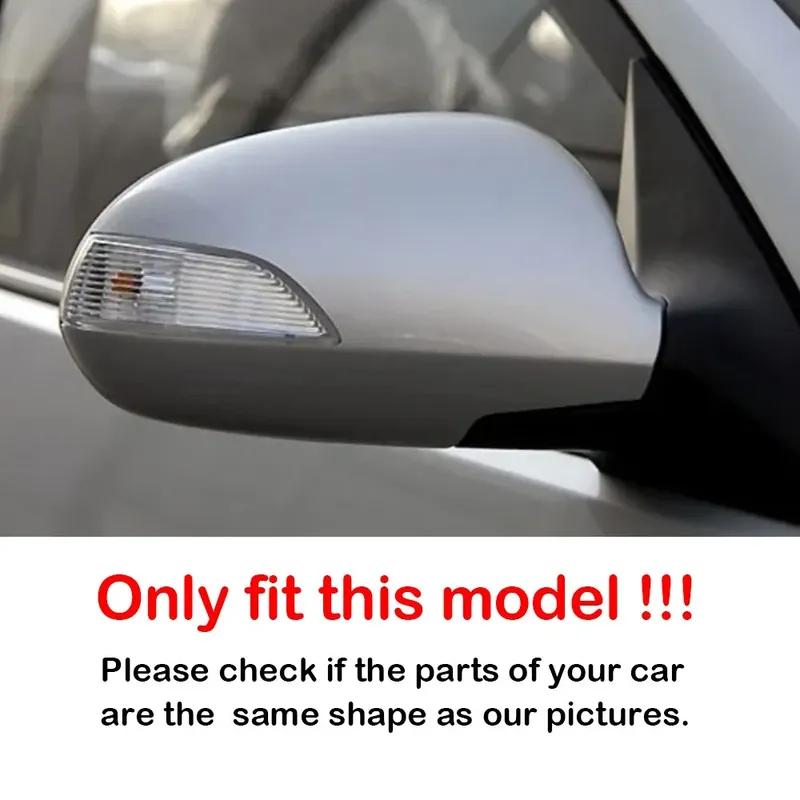For Hyundai Elantra Avante 2008-2010 ABS Car Rearview Side Mirror Cover Wing Cap Exterior Door Housing Trim Adhesive Sticker