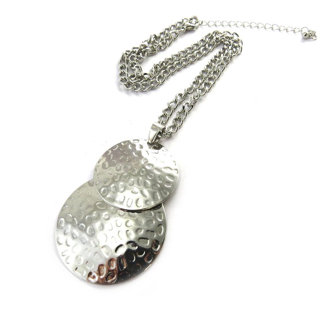 Les Trésors De Lily [M8215] - Silver 'Cléopatra' Designer Necklace