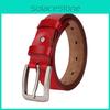 Mens Vintage Style Genuine Leather Waist Belt Metal Pin Buckle Jeans Belt