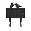 Country Living Cast Iron Wall Plaque with 2 Hooks -With The Birds