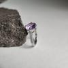 Серебряное кольцо с натуральным аметистом 3.923ct, вес изделия 3,35 гр (2178996)