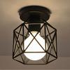 Modern Nordic Black Wrought Iron E27 Led Ceiling Lights For Kitchen Living Room Bedroom Study Balcony Restaurant Cafe Hotel