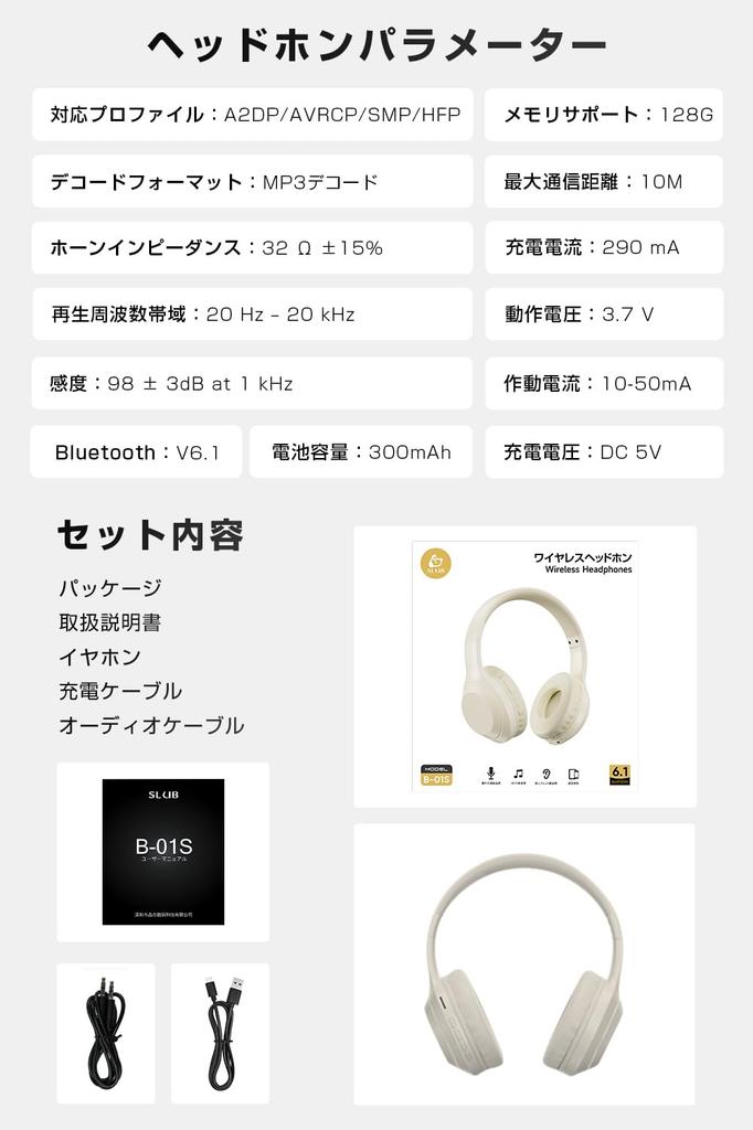 Bluetooth 6.1 Wireless Headphones, Wired & Wireless Dual-Use, Over-Ear, SD Card Compatible, 23 Hours Music Playback, Khaki