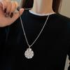 Cold and Cool Roman Numerals Sweater Chain When Luck Comes Your Way Long Style Necklace Men's Hip Hop Stylish Versatile Rotatable Pendant