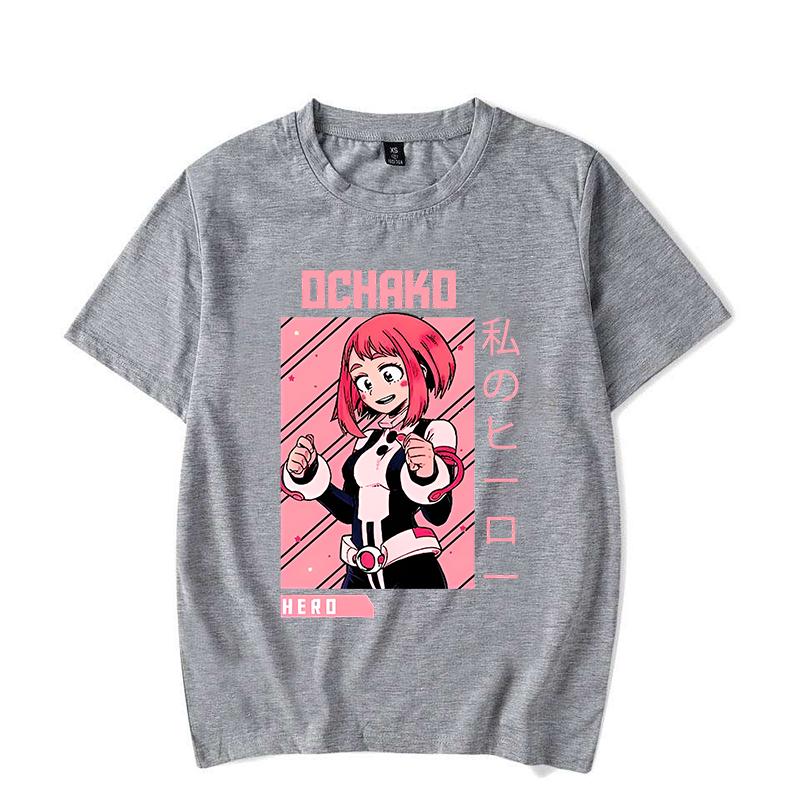 Nové anime tričko s grafickým potiskem OCHACO URARAKA Dámská móda Kulatý výstřih Volné tričko Streetwear Ležérní Harajuku tričko