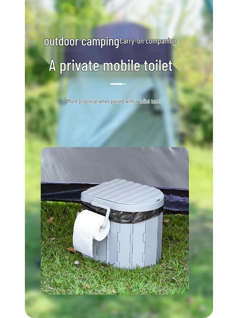 Sanitário Portátil Dobrável à Prova de Odor para Viagem para Adultos e Crianças