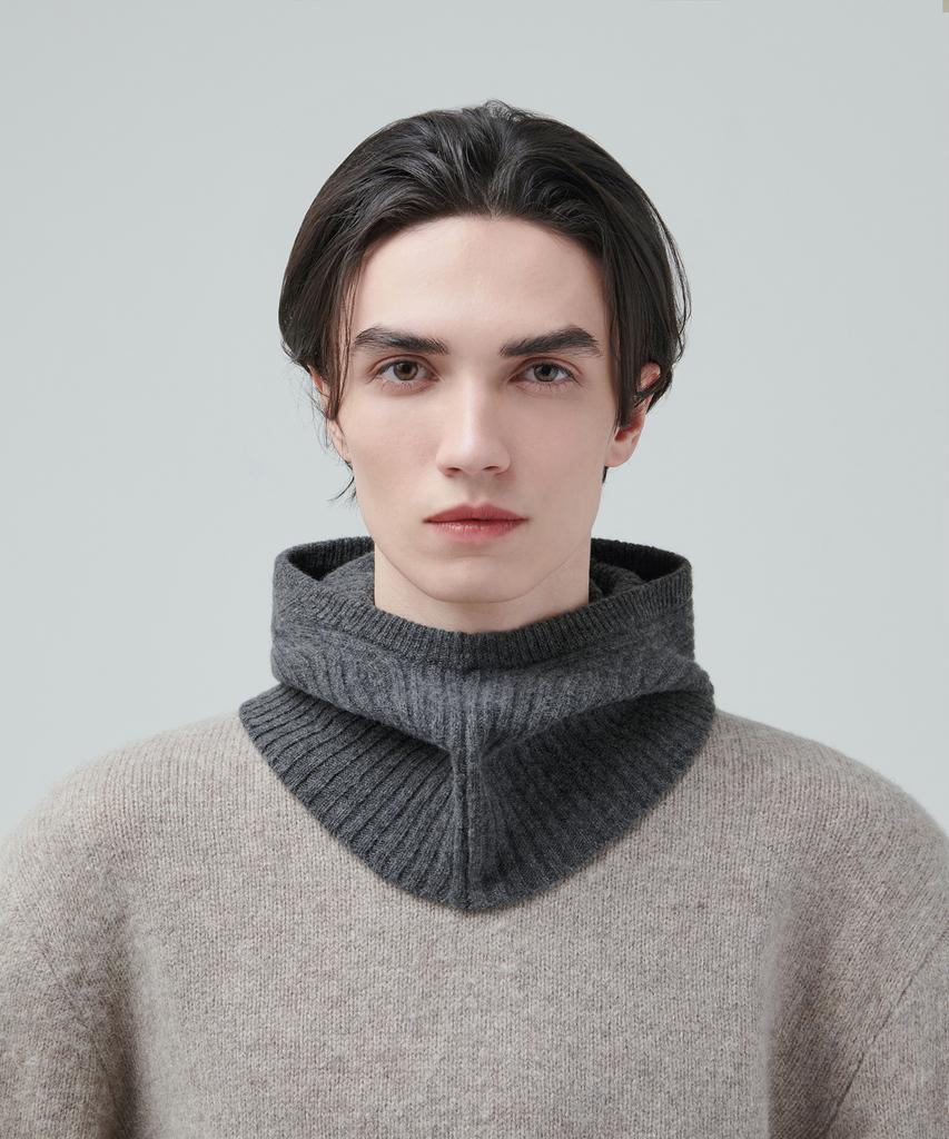 Musinsa Standard Lambswool Knit Balaclava [Medium Grey]