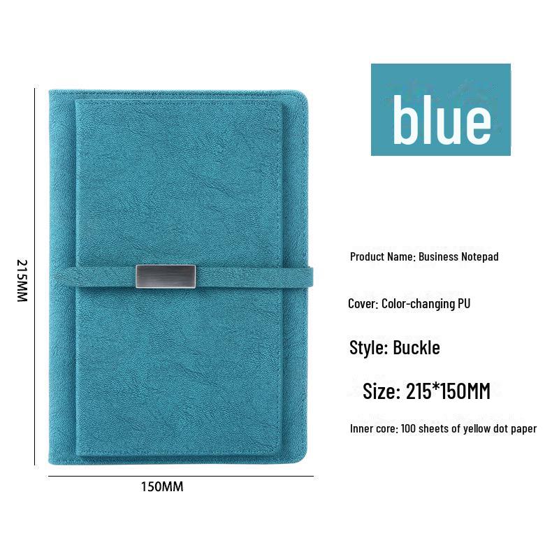 A5 Business Card Holder Notebook with PU Leather Cover and Buckle - Custom Logo Gift Set