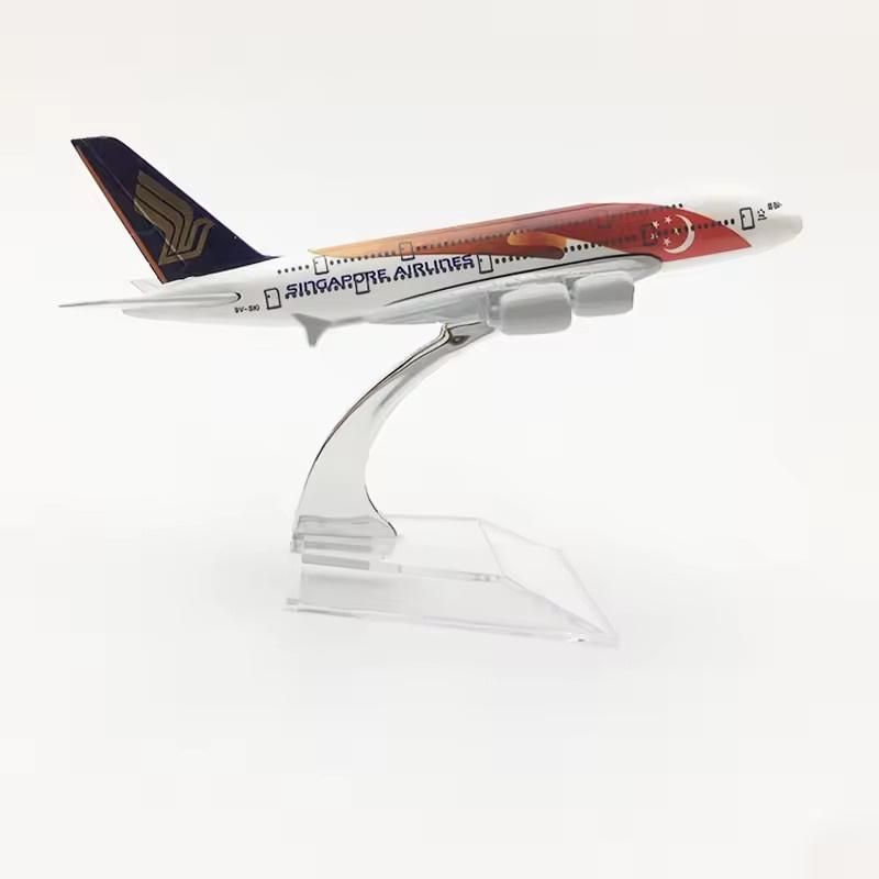 Singapore Airlines Aeroplane Model Airbus A380 Airplane 16CM Metal Alloy Diecast 1:400 Airplane Model Office Accessories