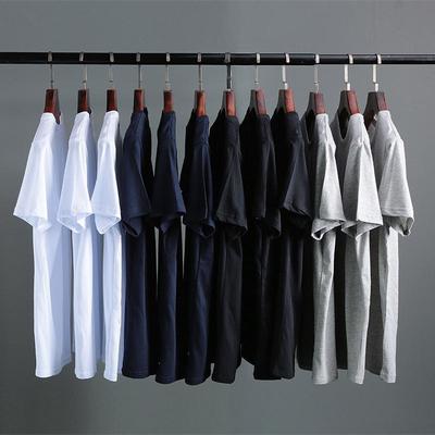 2022 Unisex Casual Solid Color Short-Sleeve T-Shirt In Black or White