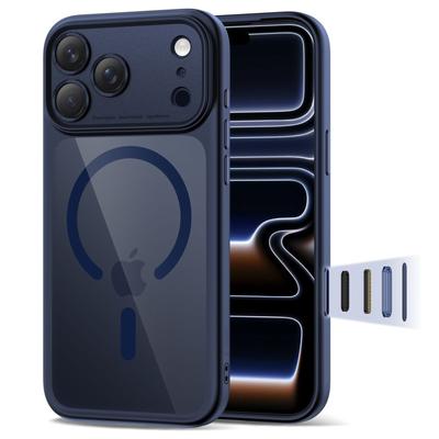 Etui Case Na iPhone 17 Pro Max Magpeak Magsafe CC - Przezroczysto-granatowe