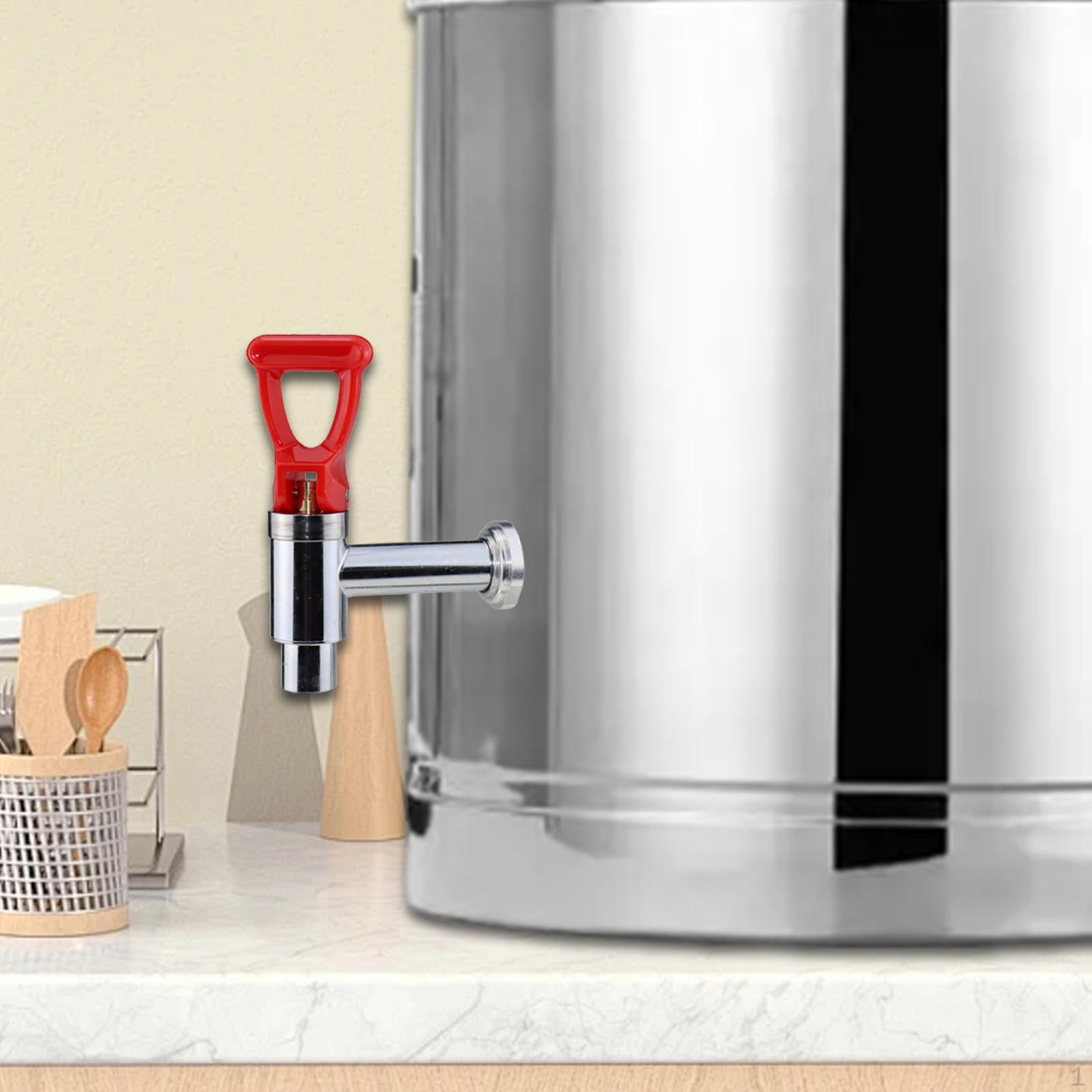 

Кофейный кран для напитков, дозатор напитков, сборка из нержавеющей стали для барной стойки, дома Red 9.8cmx1.6cm