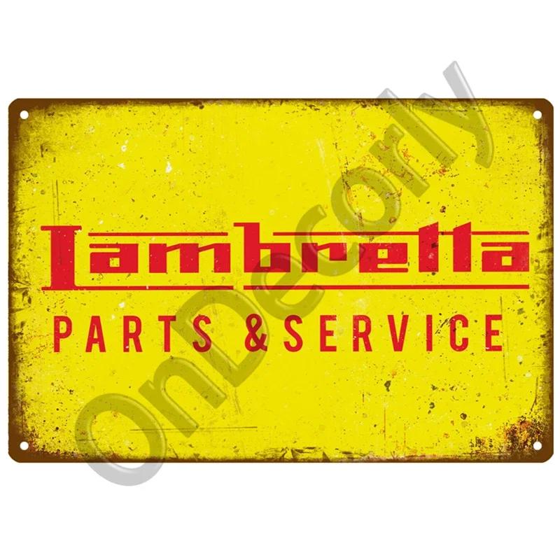 

Металева табличка Lambretta Motor Вінтажна металева табличка Декор у стилі шебі-шик Металеві знаки Вінтажна прикраса для бару Металевий постер Паб Металева тарілка 20x30cm（7.8x11.8inch）