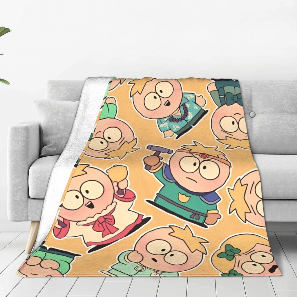 Butters Souths Parked Cartoon Blanket Multi-size Cozy and Lightweight Throw Blankets for Couch Sofa and Bed
