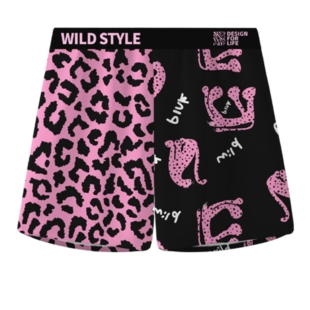 

High Waist Men s Sleep Bottoms Loose Baggy Bloomers Shorts Pants Leopard Beach Shorts Male L-Style C