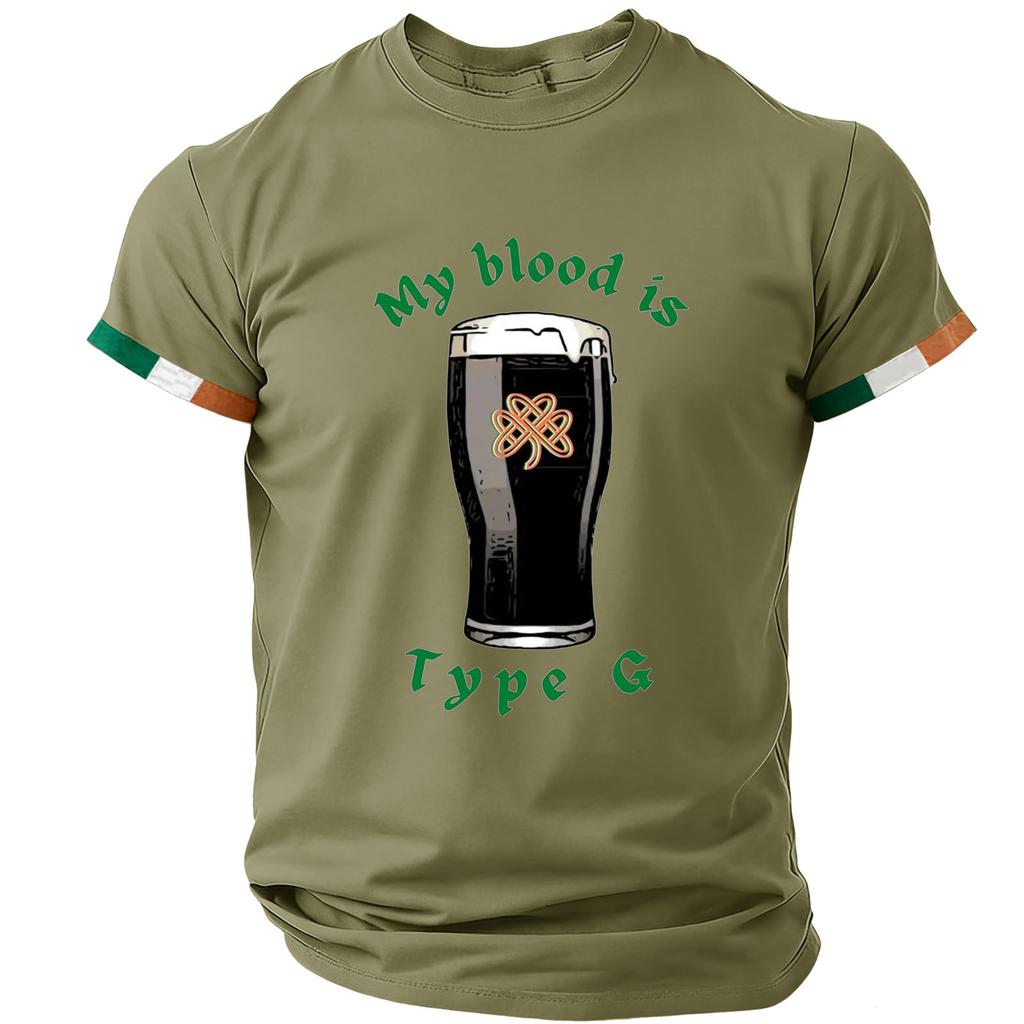 T-shirt décontracté à manches courtes et col rond pour homme