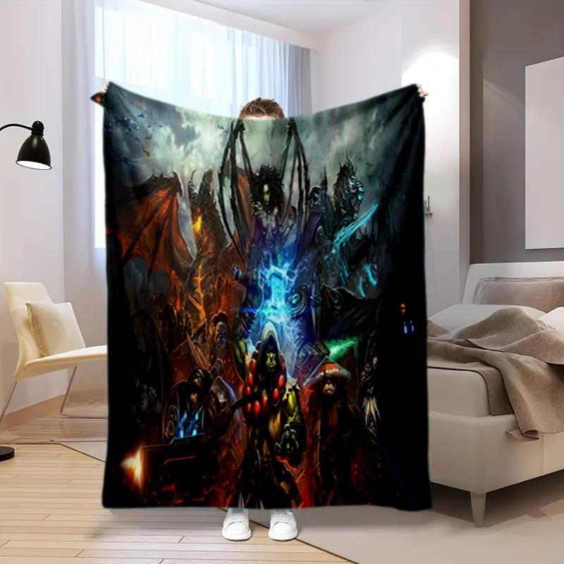 classic game World of Warcraft Frozen Throne blanket Soft and portable four season home bed, sofa blanket, office travel, lunch break, warm blanket Y4