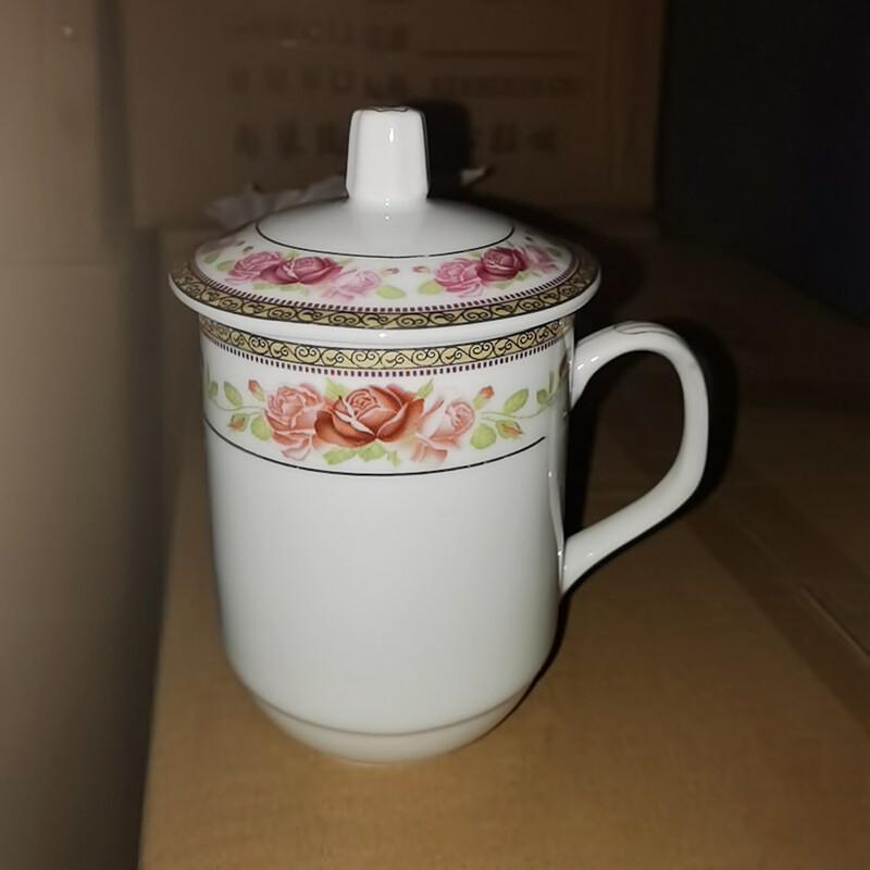 Керамическая офисная кружка для чая Ice Joy с крышкой