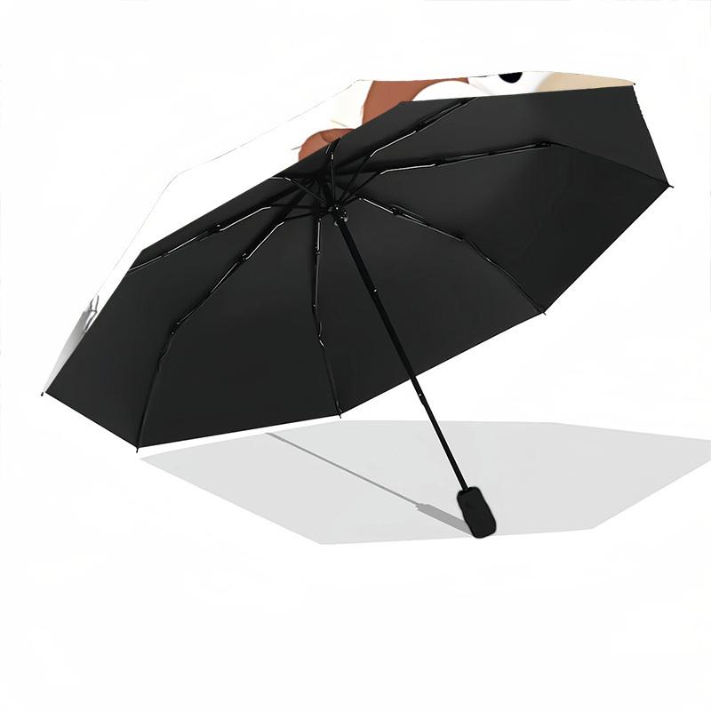 1 Stück Tiergesichter Automatischer Faltregenschirm, Tragbares & Faltbares Design mit 8 Speichen, Lässiges Outdoor-Accessoire yy250729054