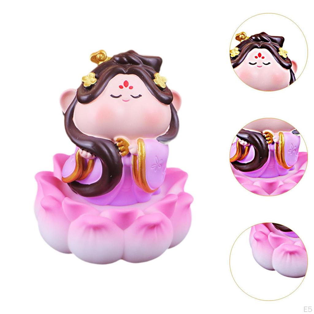 Cartoon Chinese Immortal Figurine Night Light Desktop Decoration Cute Housewarming Gifts Fengshui