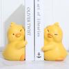 2pcs Cute Ducks Book End Figurine Office Decoration Resin Crafts Lovely Animal Statuette for Bedroom Accessories Gifts