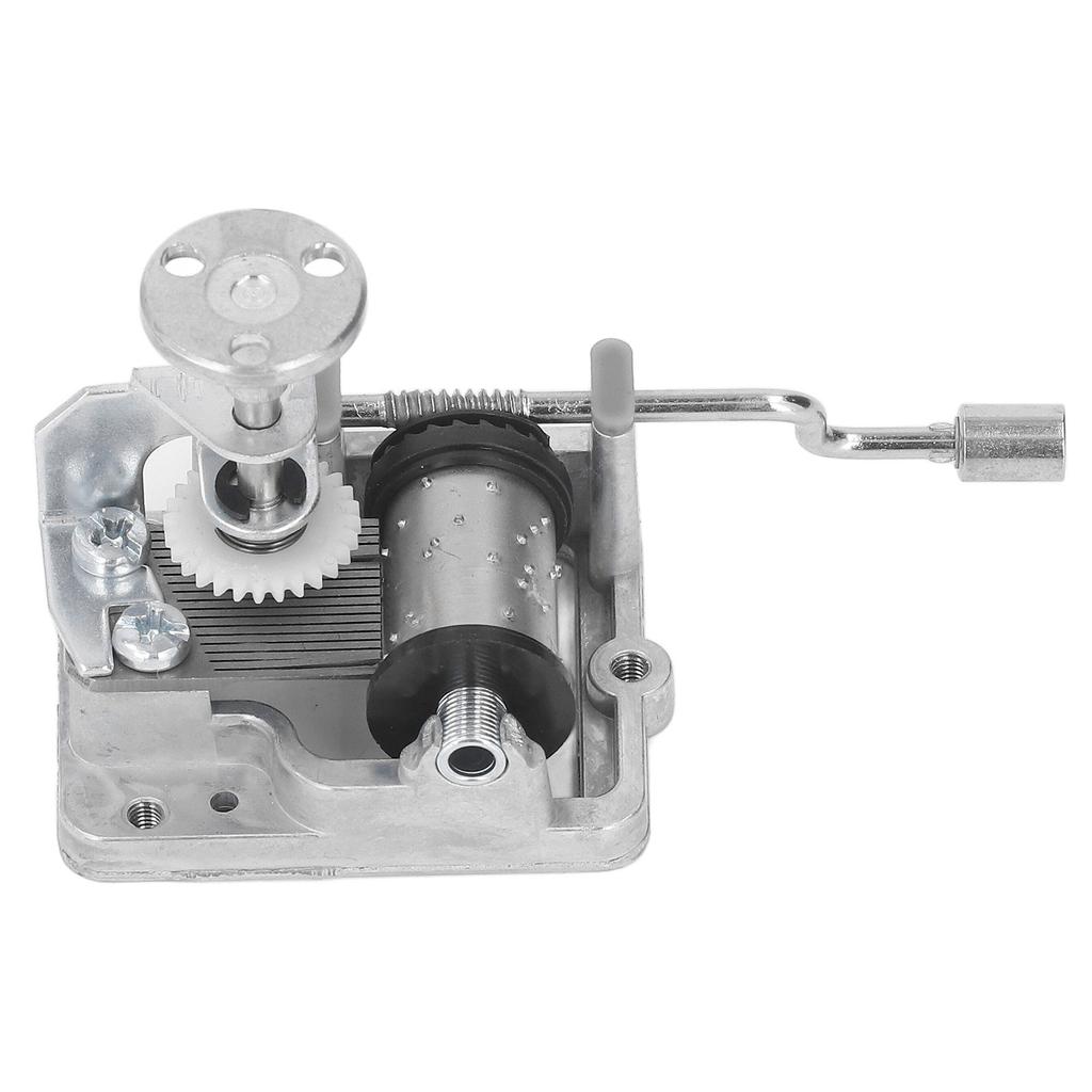 18 Note Musical Mechanism Movement Retro Style Alloy Replacement Hand Crank Musical Mechanism