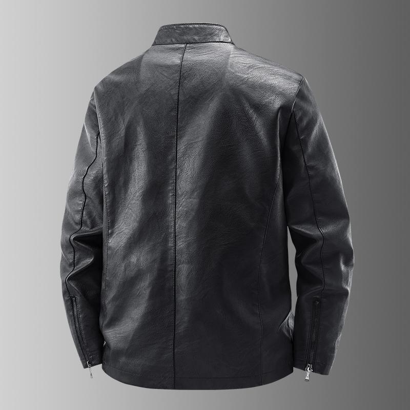 Autumn Men Faux Leather Jacket Black Biker Coat Korean Fashion Men PU Retro Leather Jacket Trend Casual Slim Fit Baseball Clothes