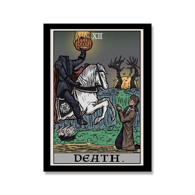 Nordic Abstrakte Die Gerechtigkeit Angst Tarot Wand Bilder Leinwand Malerei Urteil Sonne Teufel Poster Drucke Wohnzimmer Wohnkultur