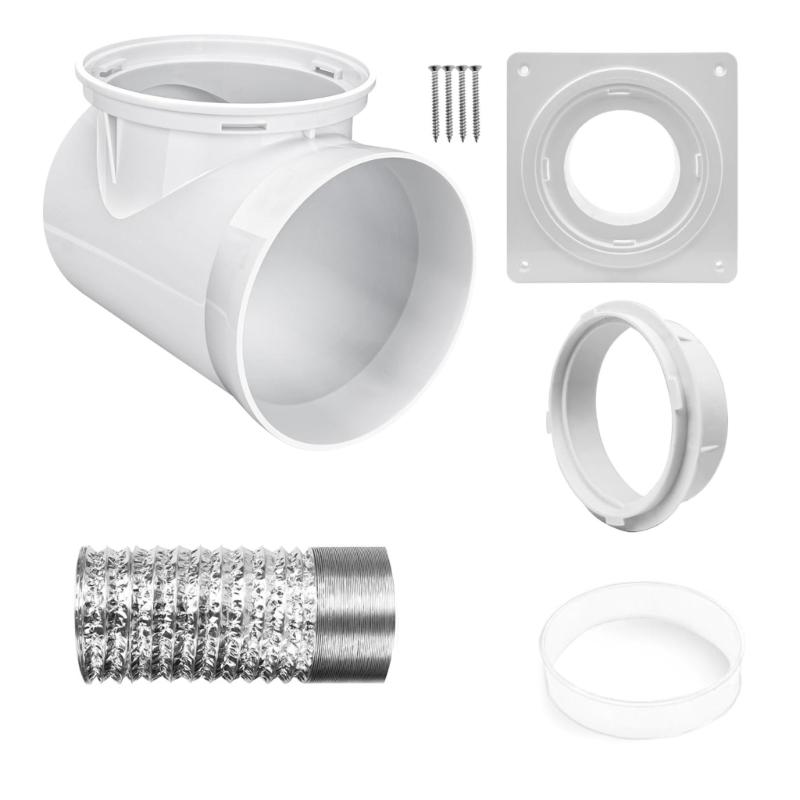 90 Degree Exhaust Hose Dryer Vent Wall Plate Dryer Vent Connector Kit Dryer Duct Connector Easy Installation Accessories