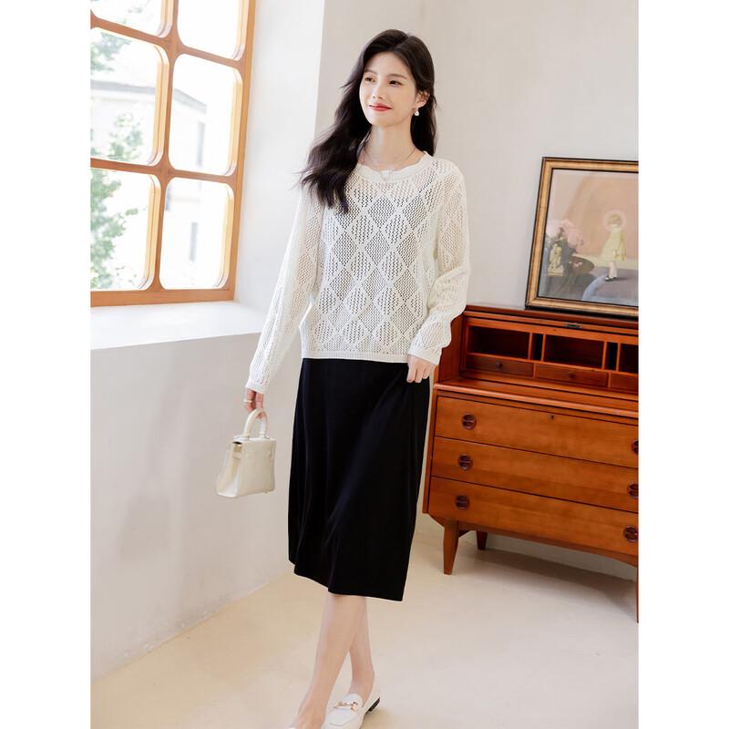 Mokana Women's Long-Sleeve Knit Top & Mid-Length Dress Set